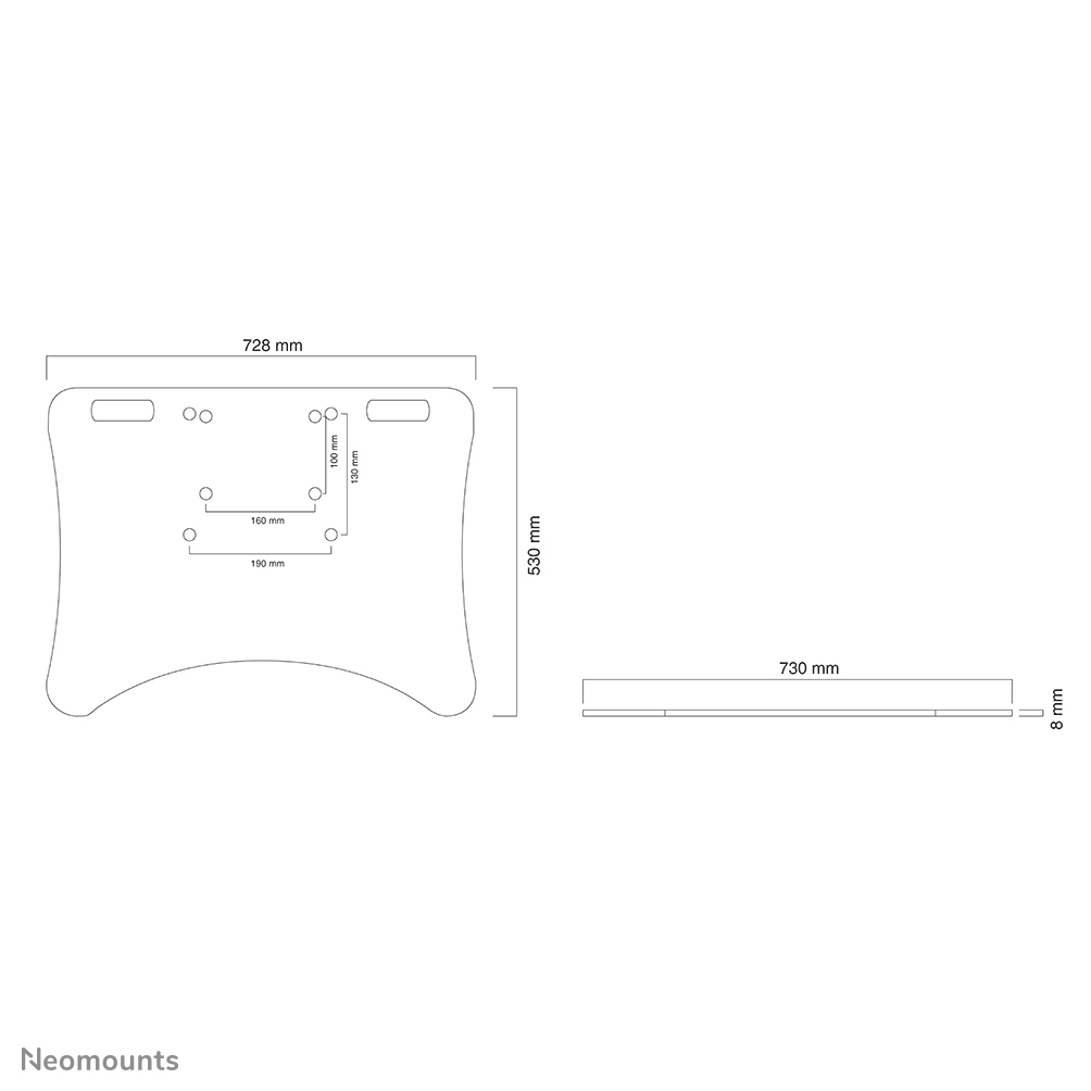 Neomounts PLASMA-M2500FPLATE Plaque de sol